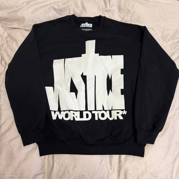 Justin Bieber Justice Tour Black and White Crewneck M - Picture 4 of 4